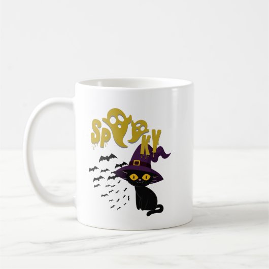 Spooky Cat Koffiemok (Links)