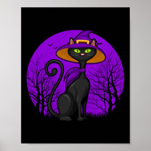 Spooky Cat Lover Halloween Zwart Kitten Leuke Kat  Poster