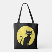 Spooky Cat met spin-Canvas tas (Achterkant)