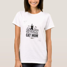 Spooky Cat Mom – Halloween Quote Vrouw T-shirt