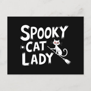 Spooky Cat Mom Spooky Cat Lady Halloween Cat Mom Briefkaart
