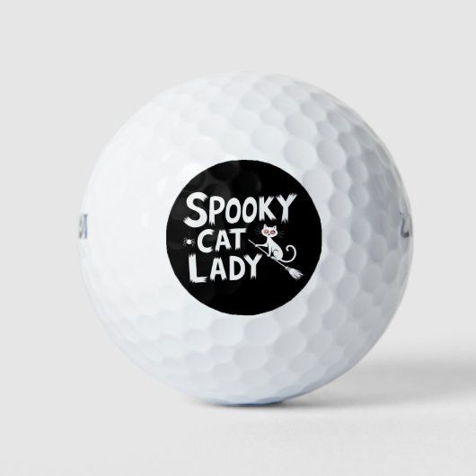 Spooky Cat Mom Spooky Cat Lady Halloween Cat Mom Golfballen (Voorkant)