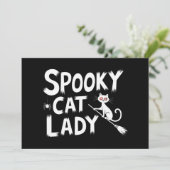 Spooky Cat Mom Spooky Cat Lady Halloween Cat Mom Kaart (Staand voorkant)