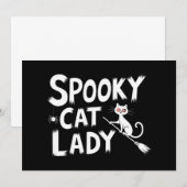 Spooky Cat Mom Spooky Cat Lady Halloween Cat Mom Kaart (Voorkant / Achterkant)