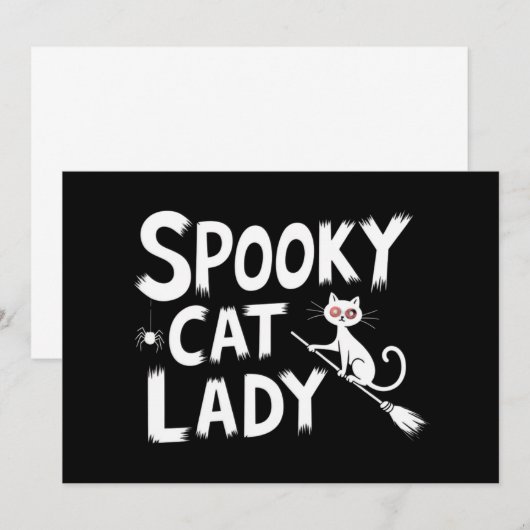 Spooky Cat Mom Spooky Cat Lady Halloween Cat Mom Kaart (Voorkant / Achterkant)