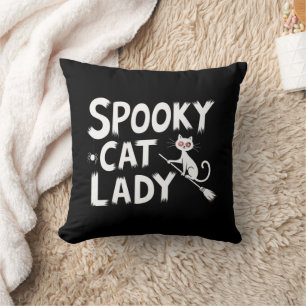 Spooky Cat Mom Spooky Cat Lady Halloween Cat Mom Kussen
