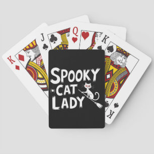 Spooky Cat Mom Spooky Cat Lady Halloween Cat Mom Pokerkaarten