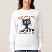 Spooky Cat Pas op voor de Meow-ster Trui (Voorkant)