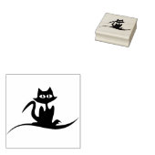 Spooky Cat Rubber Stamp Rubberstempel (Gestempeld)