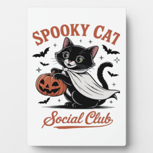 Spooky Cat Social Club PNG - Knuffel Kitten Klassi Fotoplaat