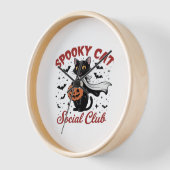 Spooky Cat Social Club PNG - Schattigee Halloween  (Hoek)