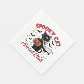 Spooky Cat Social Club PNG - Schattigee Halloween  Servet (Hoek)
