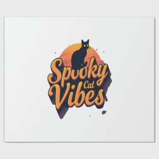 Spooky Cat Vibes 2 Cadeaupapier