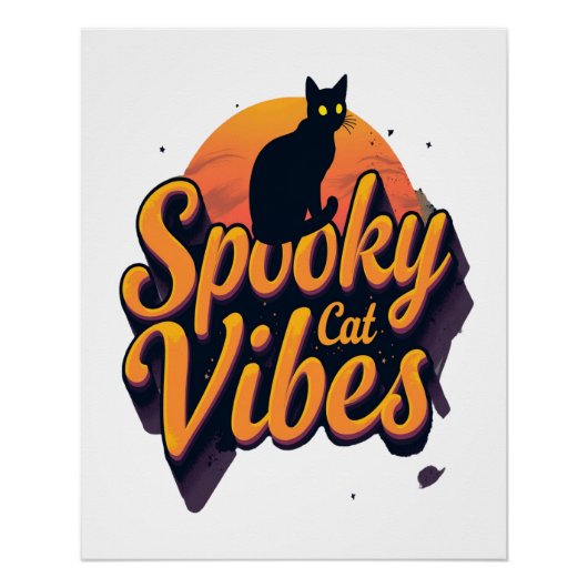 Spooky Cat Vibes 2 Perfect Poster (Voorkant)