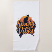 Spooky Cat Vibes 2 Strandlaken (Voorkant)