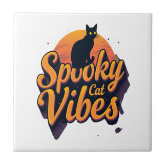 Spooky Cat Vibes 2 Tegeltje