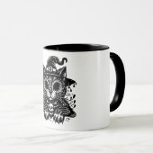 Spooky Cat Wearing Witch Pet Halloween Mok (Voorkant rechts)