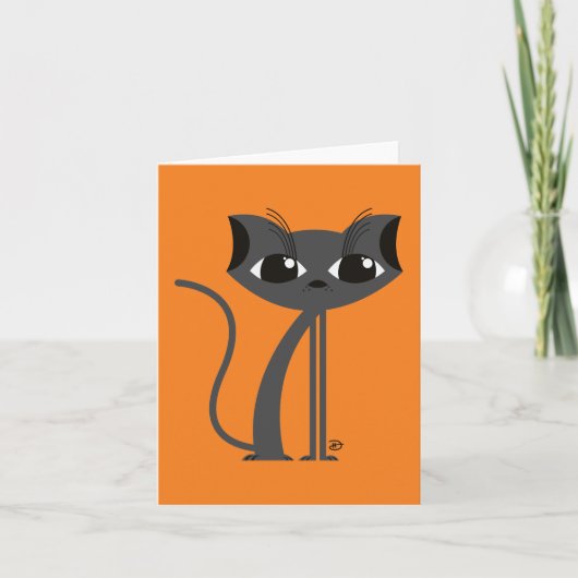 Spooky Cat - Wenskaart Kaart (Voorkant)