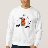 Spooky Cats and Pumpkins Mannen Trui (Voorkant)