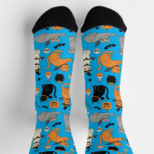 Spooky Cats Halloween-patroon Sokken (Top)