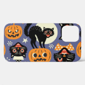 Spooky Cats Pompoenen Paarse Patroon Case-Mate iPhone Case (Achterkant (horizontaal))