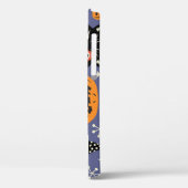 Spooky Cats Pompoenen Paarse Patroon Case-Mate iPhone Case (Achterkant / Links)
