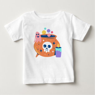 Spooky Cauldron Ghost Candle Halloween Art Design