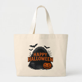 Spooky Cave Halloween Greeting Grote Tote Bag