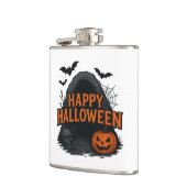 Spooky Cave Halloween GreetingVinyl Wrapped Flask Heupfles (Links)