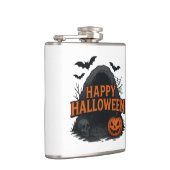 Spooky Cave Halloween GreetingVinyl Wrapped Flask Heupfles (Rechts)
