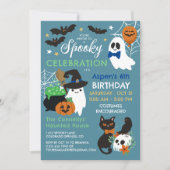 Spooky Celebration Boy Halloween Verjaardag Kaart (Voorkant)