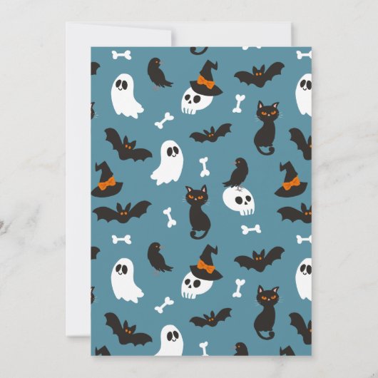 Spooky Celebration Boy Halloween Verjaardag Kaart (Achterkant)