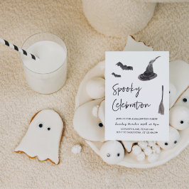Spooky Celebration | Happy Halloween-uitnodiging Kaart