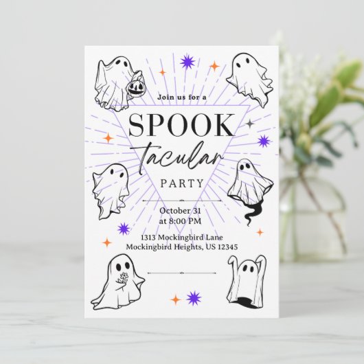 Spooky Celebration Kaart (Staand voorkant)