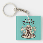 Spooky Charm met Never Better Halloween Skelet Sleutelhanger (voorkant)