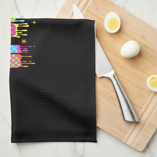 Spooky Checkered Halloween Theedoek (Quarter Fold)