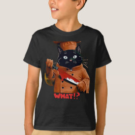 Spooky Chef Cat "Wat!?" Halloween Kinderen T-shirt