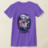 Spooky Chef Ghost Ice Cream Halloween Funny women T-shirt (Laagn)