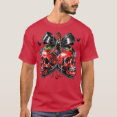 Spooky Cherry Halloween Bow T-shirt (Voorkant)