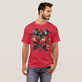 Spooky Cherry Halloween Bow T-shirt (Voorkant volledig)