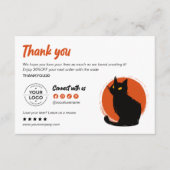 Spooky & Chic Black Cat Halloween bedankkaart (Voorkant)