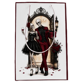 Spooky Chic Cocktail Night | Elegante Skelet Koppe Medium Cadeauzakje