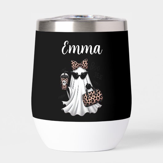 Spooky Chic Custom Name Leopard Holiday Halloween (Voorkant)