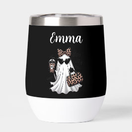Spooky Chic Custom Name Leopard Holiday Halloween