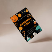 Spooky Chic: Elegante Halloween-feestuitnodiging Feestdagenkaart