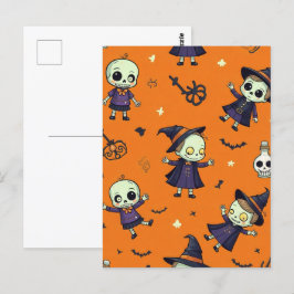 Spooky Chic Halloween kussen - angstaanjagend fees Briefkaart