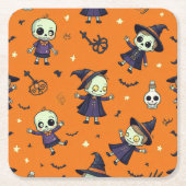 Spooky Chic Halloween kussen - angstaanjagend fees Kartonnen Onderzetters (Voorkant)