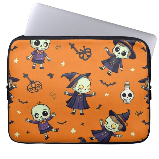 Spooky Chic Halloween kussen - angstaanjagend fees Laptop Sleeve (Voorkant)
