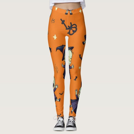 Spooky Chic Halloween kussen - angstaanjagend fees Leggings (Voorkant)