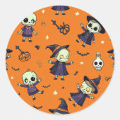 Spooky Chic Halloween kussen - angstaanjagend fees Ronde Sticker (Voorkant)